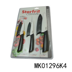 SETS OF 3PCS CERAMIC KNIFE with PLASTIC Handle and COVER