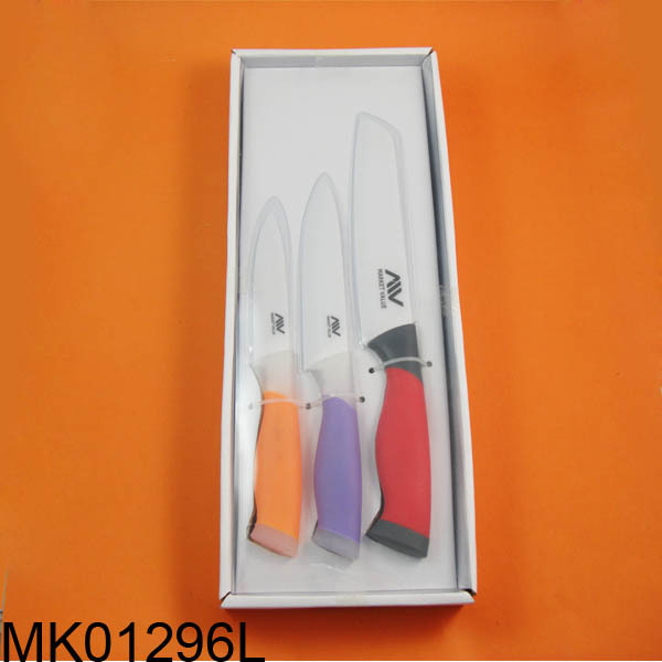 3PCS CERAMIC KNIFE SOFT Handle in BOX