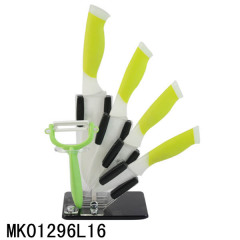 4PCS CERAMIC KNIFE with PEELER with ACRYLIC HOLDER SET with CB