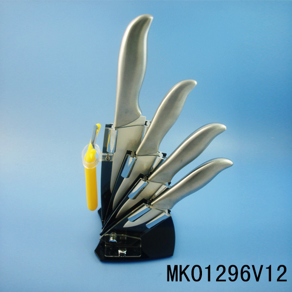 CERAMIC KNIFE SS Handle with PEELER with Stand in BOX
