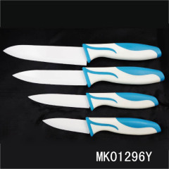 SET of 4 CERAMIC KNIFE with RUBBER Handle