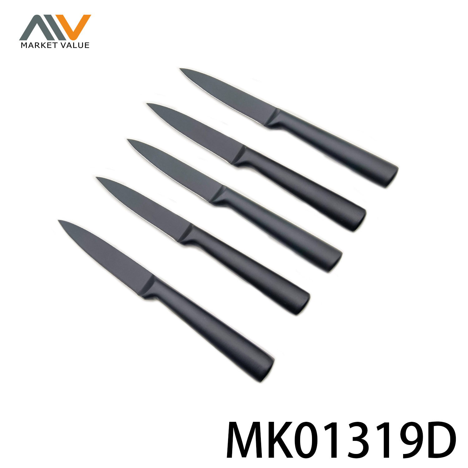 5pcs 4.5in Fruit Knife with NON STICK Coating