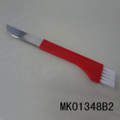 MUSHROOM KNIFE WBRUSH with PLASTIC Handle TC