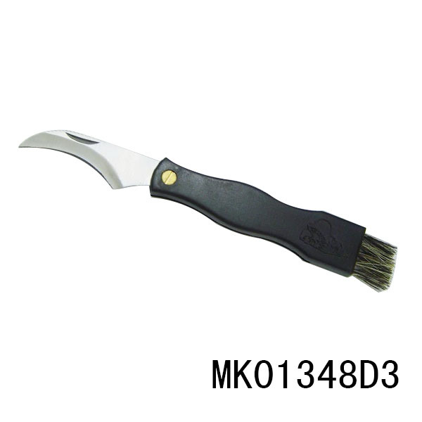 FOLD MUSHROOM KNIFE with PLASTIC Handle WHITE BOX style 2