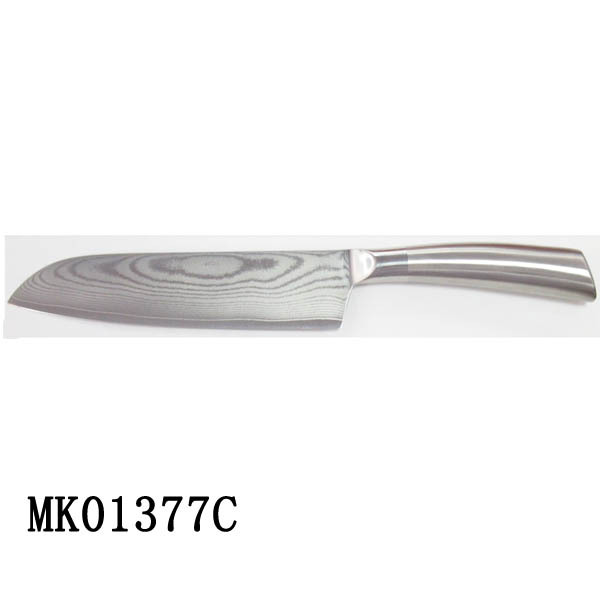 7in DAMASK STEEL CHEF KNIFE HOLLOW Handle IN WINDOWS BOX