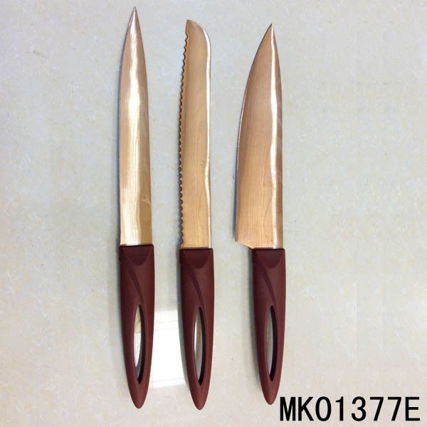 3PCS DAMASK STEEL KITCHEN KNIFE PLASTIC Handle IN WINDOWS BOX