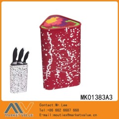 TRIANGULAR FLEXIBLE KNIFE BLOCK with COLORFUL PP ROD