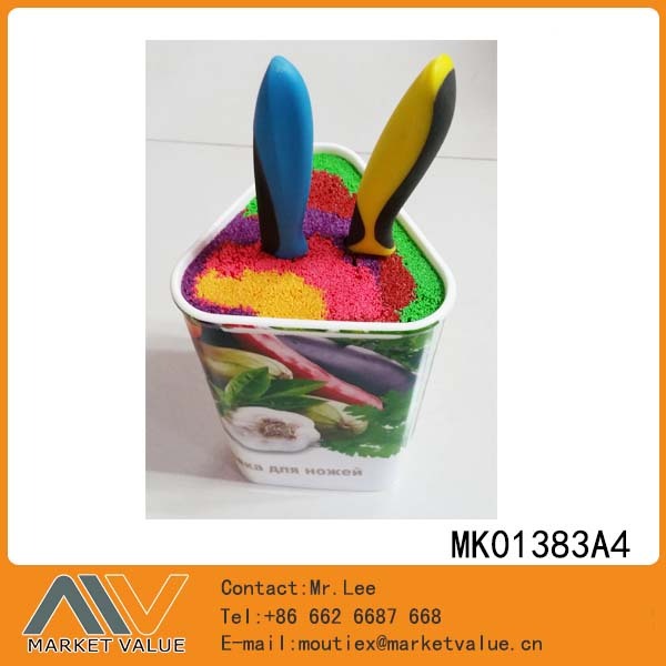 TRIANGULAR FLEXIBLE KNIFE BLOCK with COLORFUL PP ROD style 2