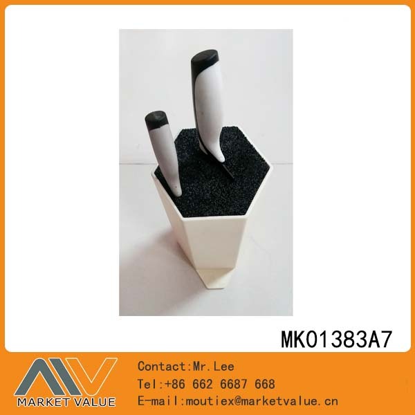 HEXAGONAL FLEXIBLE KNIFE BLOCK WBLACK PP ROD