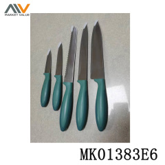 5 Piece Set Plastic Handle Set Knife