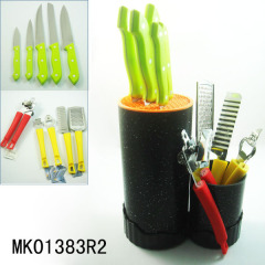 PLASTIC Stand and KNIFE TOOLS with KITCHEN TOOLS TC