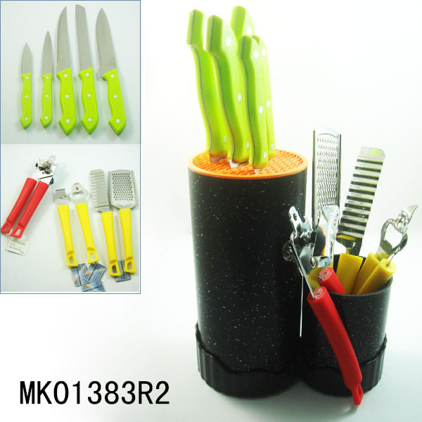 PLASTIC Stand and KNIFE TOOLS with KITCHEN TOOLS TC