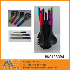 KITCHEN TOOLS BOX with 3PCS KNIFE with 4PCS SILICONE KITCHEN TOOLS