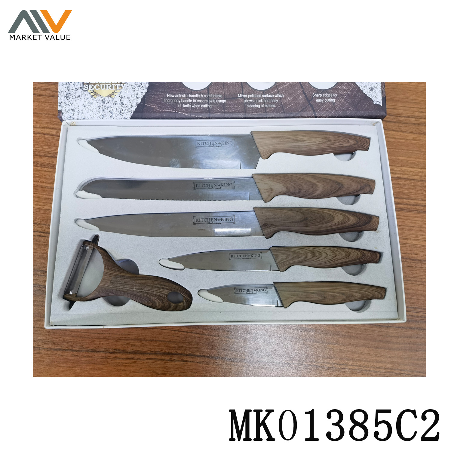 SETS OF 6PCS SS Knife with PP Handle IN GIFE BOX