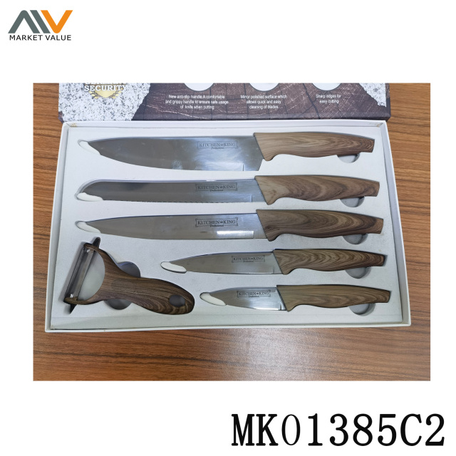 SETS OF 6PCS SS Knife with PP Handle IN GIFE BOX