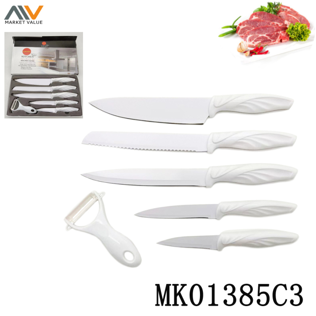 SETS OF 6PCS SS Knife with PP Handle CB style 2
