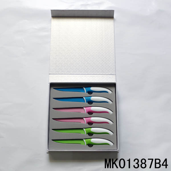 SET of 6 NON STICK COATING STEAK KNIFE in CB