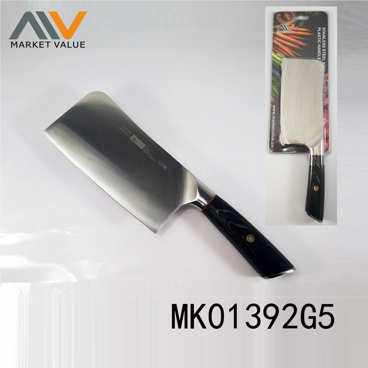 SS KITCHEN CHOPPER KNIFE COLOUR WOODEN Handle