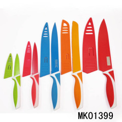 SET of 5 NON STICK COATING KITCHEN KNIFE WBLADE COVER
