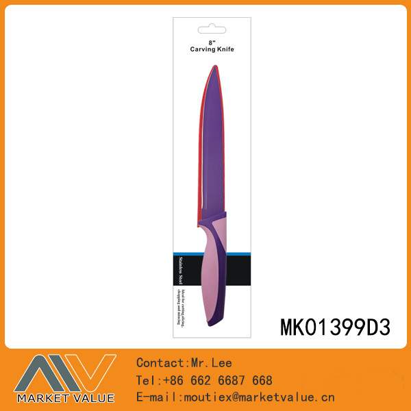 8in CARVIG KNIFE NON STICKER BLADE with PP with TPR Handle DB