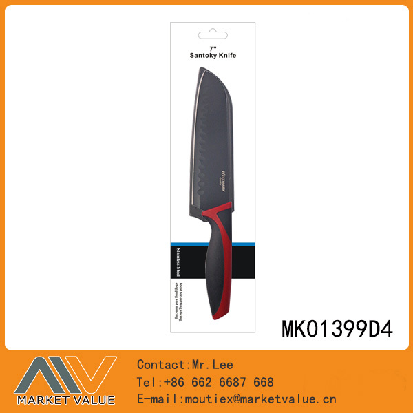 7in SANTOKY KNIFE NON STICKER BLADE with PP with TPR Handle DB