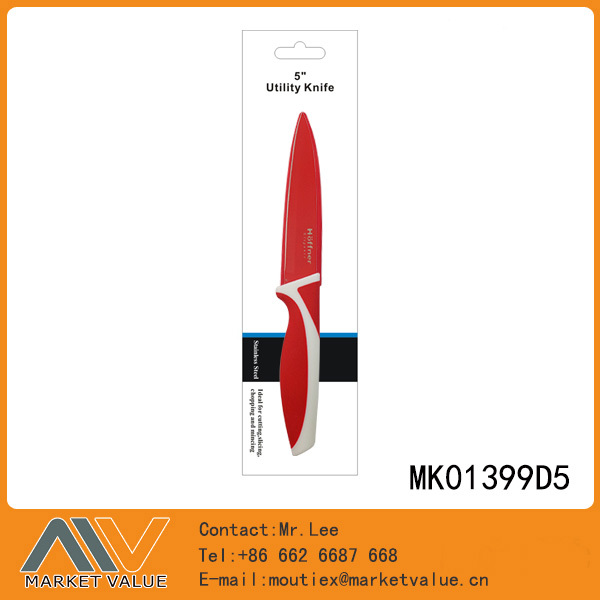 5in UTILITY KNIFE NON STICKER BLADE with PP with TPR Handle DB