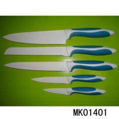 SET of 5 KITCHEN KNIFE with PLASTIC Handle