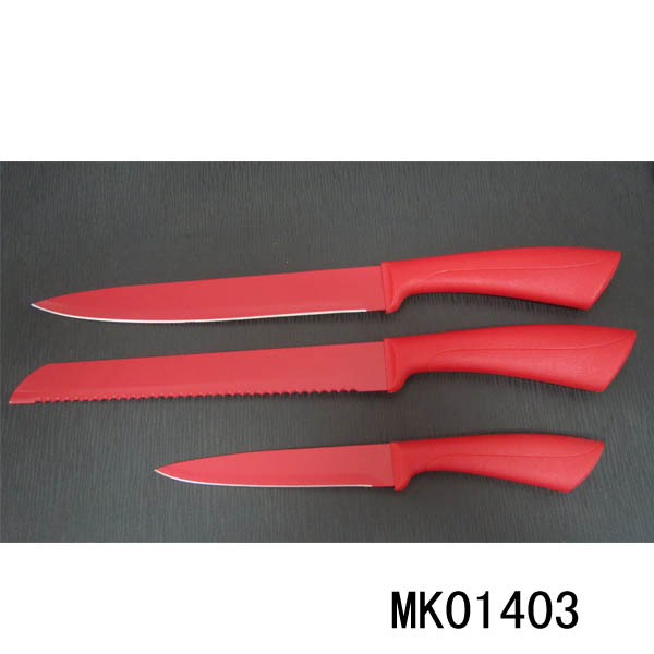 SET of 3 KITCHEN KNIFE with PLASTIC