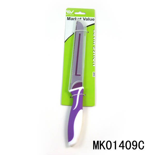 8in PLASTIC Handle NON STICK COATING BREAD KNIFE TC style 2