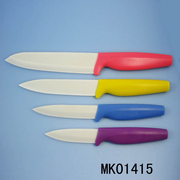 4 PCS PLADTIC Handle CERAMIC KNIVES style 2