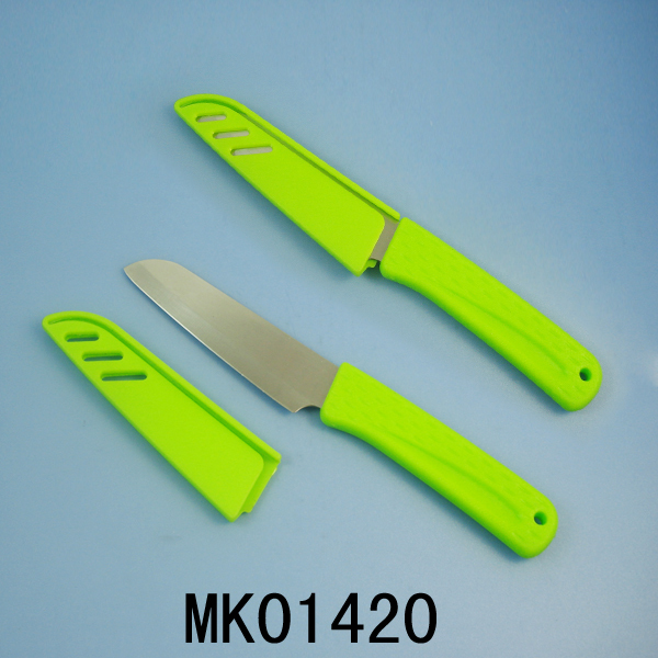 4in FRUIT KNIFE with PP COVER要粉红色