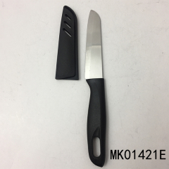 4in BLACK FRUIT KNIFE with PP COVER IN POLYBAG
