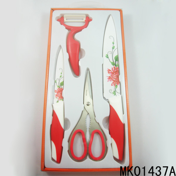 4PCS SS RUBBER Handle NON STICK KITCHEN TOOLS