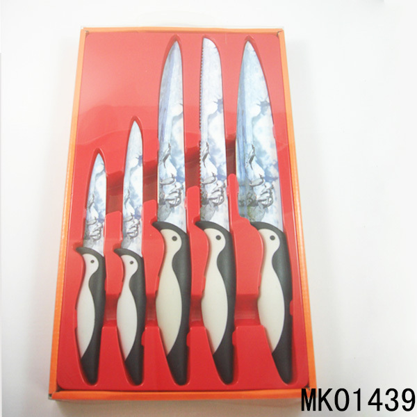5PCS SS RUBBER Handle NON STICK KITCHEN TOOLS style 3