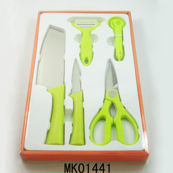 5PCS SS PLASTIC Handle KITCHEN TOOLS style 2
