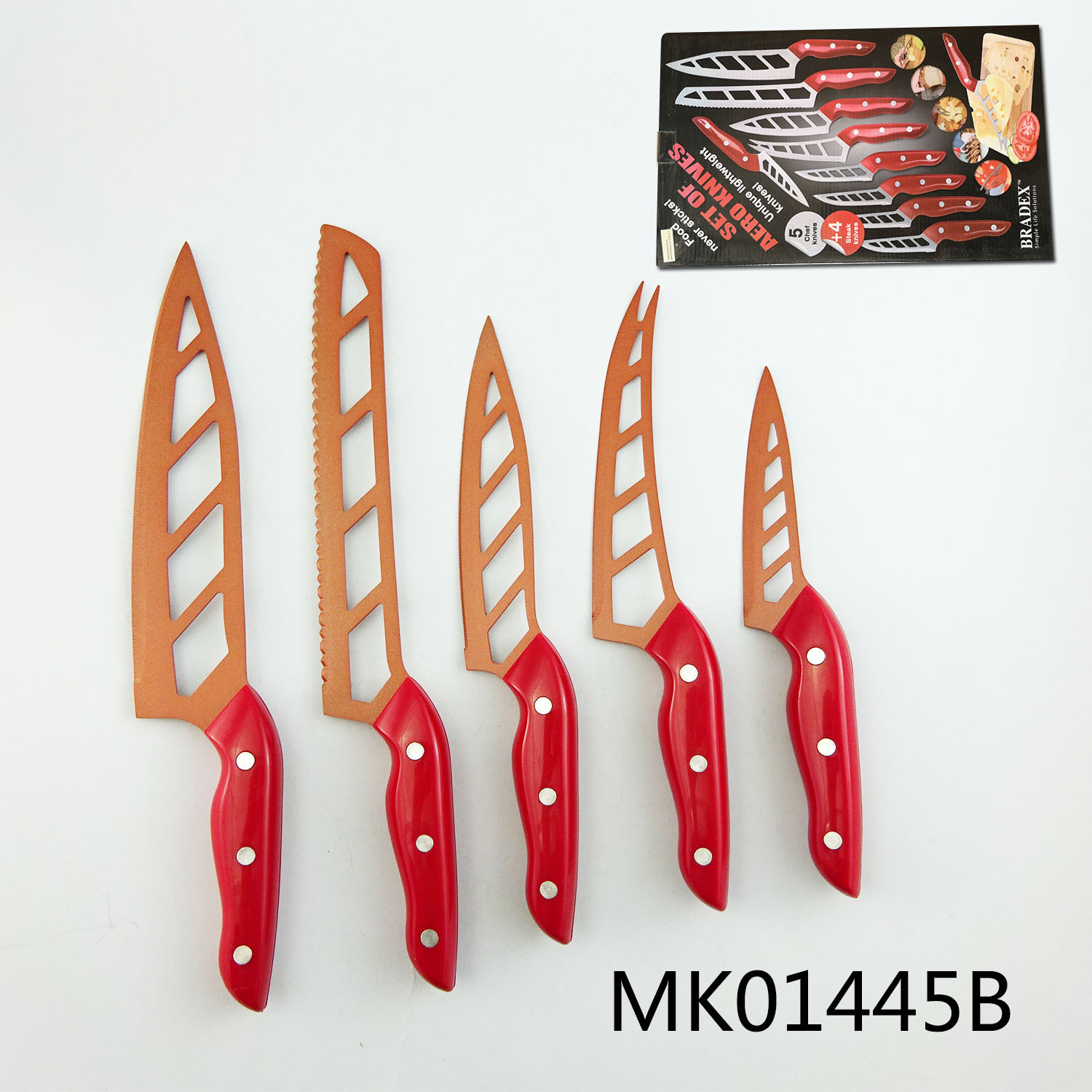 9PCS AERO KNIVES in BOX5PCS KNIVES with 4PC STEAK KNIFE