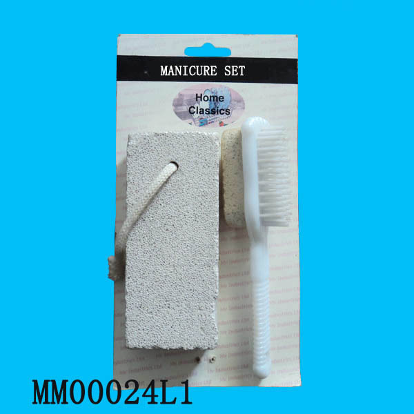 2PCS MANITURE SET1 Large Stone and 1 Long Transparent Brush Stone