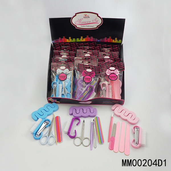 9PCS MANICURE SET PVC BAG with COLOR WHEEL CARD