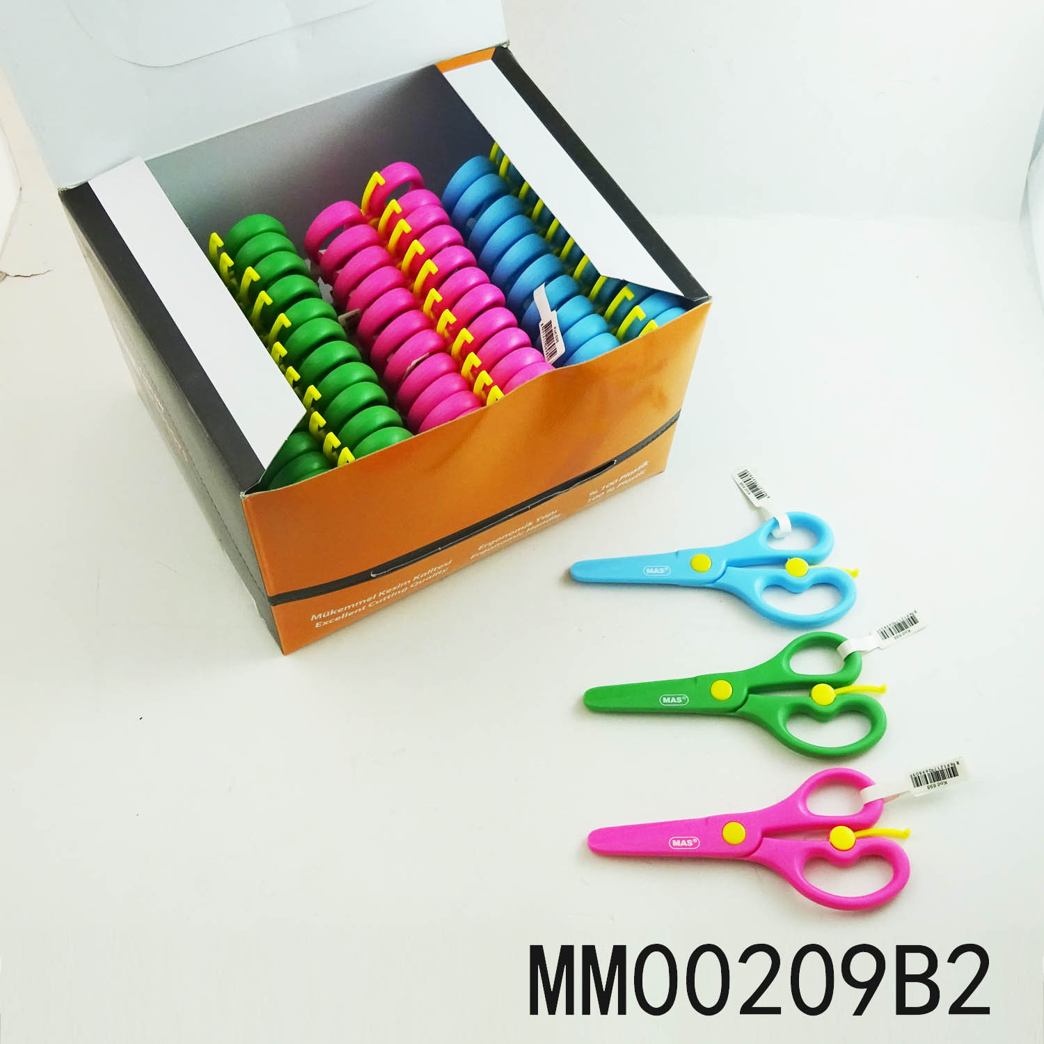 100% PLASTIC PRESCHOOL SCISSORS PREFORATED PDQ