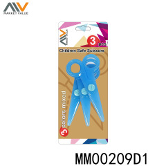 3 PIECE 100% PLASTIC CHILDEN SAFE SCISSORS style 2