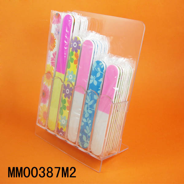 48PCS NAIL FILE 3 DESIGN PS Stand FUNCTION FILE REMOVE BUFFING and POLISH
