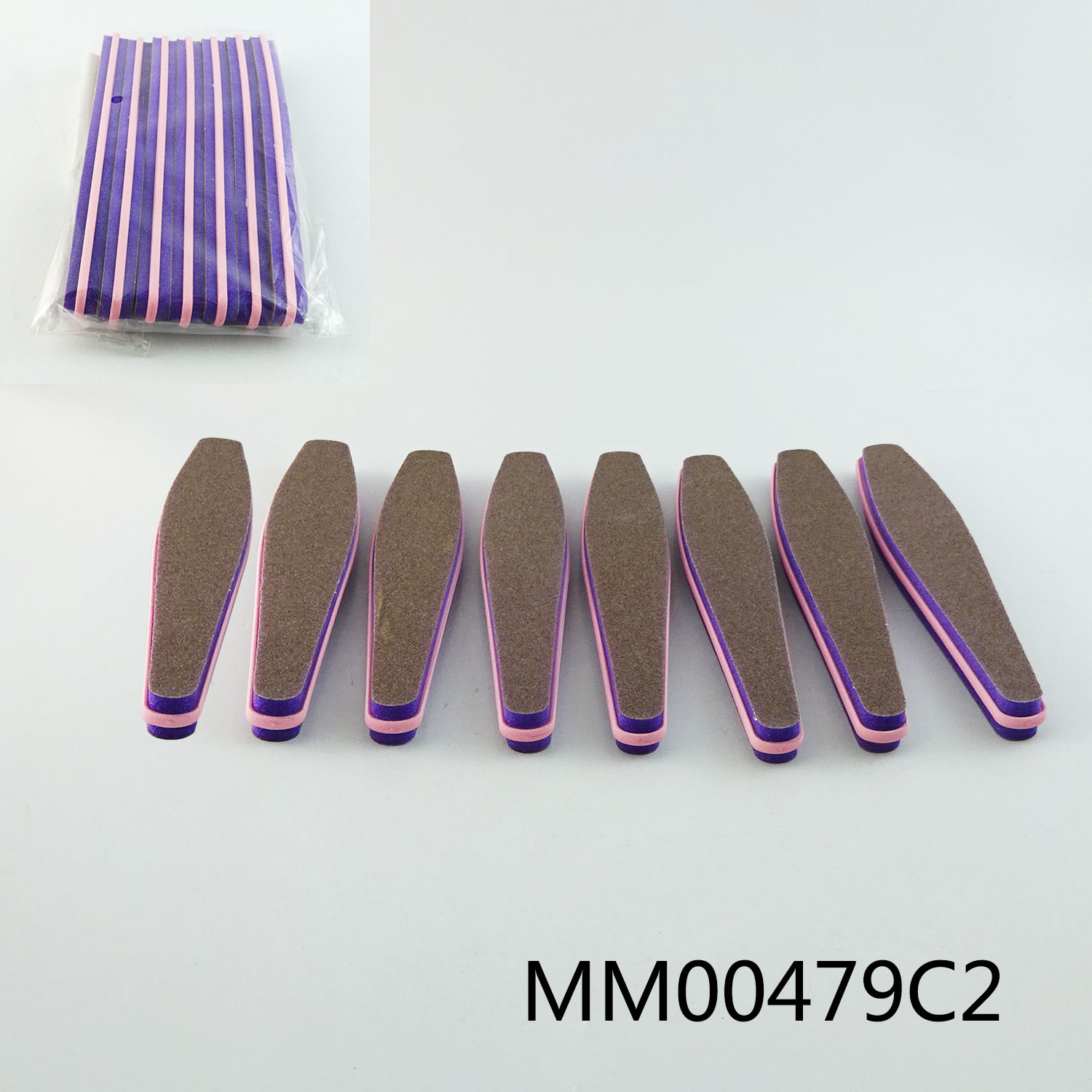 SET of 8PCS NAIL FILE IN PE BAG