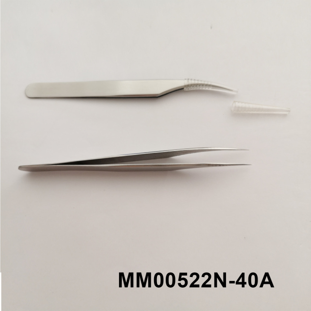 SS TWEEZER CURVE MOUTH SATIN FINISH