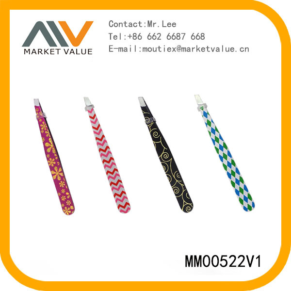 SS EYEBROW TWEEZER 3D SURFACE TREAMENT