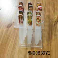 12pc GLASS NAIL FILE with ACRYL Stand