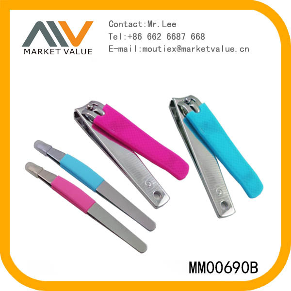 4PCS MANICURE SET2PCS NAIL CLIPPERS with 2PCS TWEEZERS