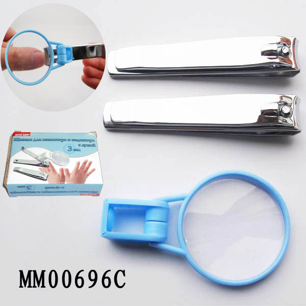 2PCS 211 NAIL CLIPPER with MAGNIFIER in CB