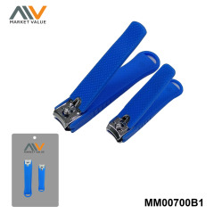 2PCS NAIL CLIPPERS with SILICONE RUBBER SHEATH