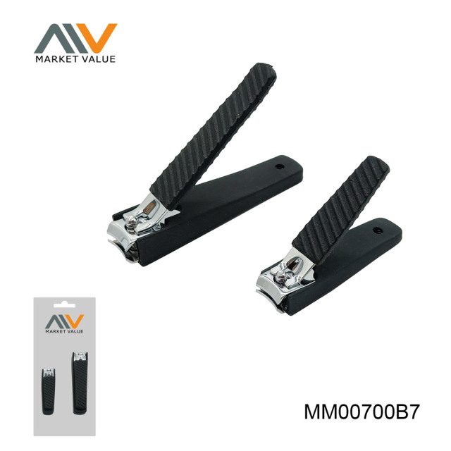 2PCS NAIL CLIPPERS with SILICONE RUBBER SHEATH style 2