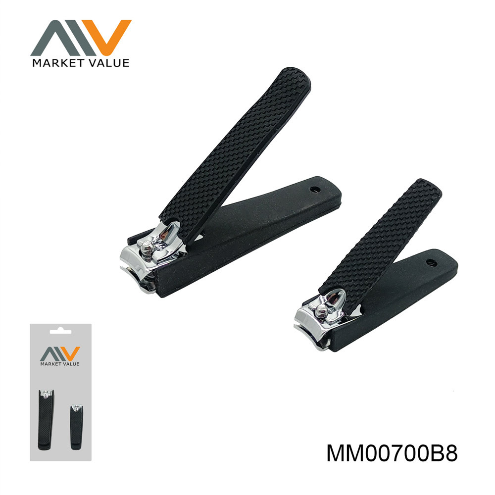 2PCS NAIL CLIPPERS with SILICONE RUBBER SHEATH style 3